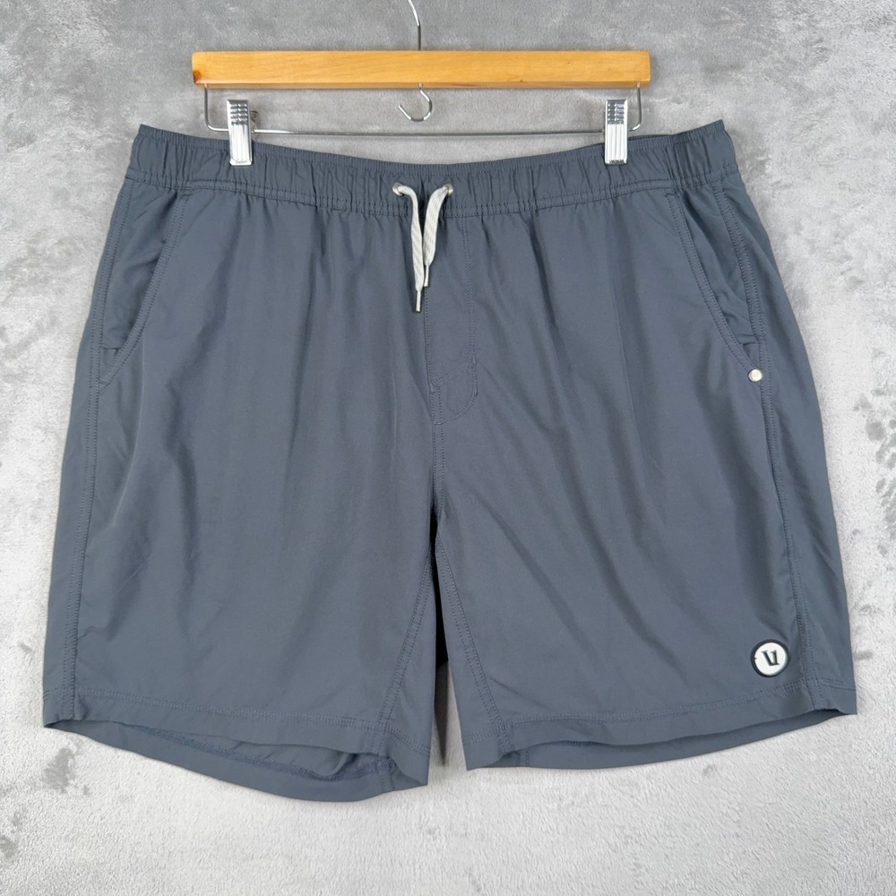 Vuori Kore Shorts Mens XXL Gray Drawstring Workout Athletic Stretch Lightweight